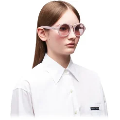 Prada - Prada Duple - Round Sunglasses - Petal Pink - Prada Collection - Sunglasses - Prada Eyewear - Avvenice