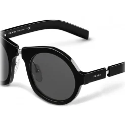 Prada - Prada Duple - Round Sunglasses - Black - Prada Collection - Sunglasses - Prada Eyewear - Avvenice