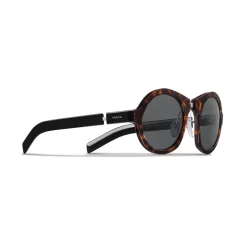 Prada - Prada Duple - Round Sunglasses - Tortoiseshell Black - Prada Collection - Sunglasses - Prada Eyewear - Avvenice