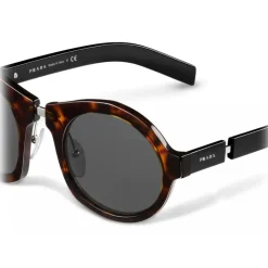 Prada - Prada Duple - Round Sunglasses - Tortoiseshell Black - Prada Collection - Sunglasses - Prada Eyewear - Avvenice