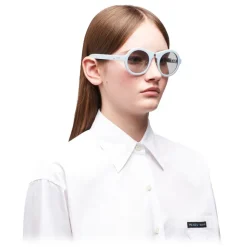 Prada - Prada Duple - Round Sunglasses - Cloudy Blue - Prada Collection - Sunglasses - Prada Eyewear - Avvenice