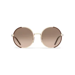 Prada - Prada Eyewear - Round Sunglasses - Cocoa Brown Pale Gold - Prada Collection - Sunglasses - Prada Eyewear - Avvenice