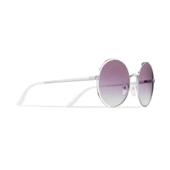 Prada - Prada Eyewear - Round Sunglasses - Opaque Chalk White Steel Gray - Prada Collection - Sunglasses - Prada Eyewear - Avvenice