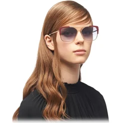 Prada - Prada Eyewear - Square Sunglasses - Burgundy Pale Gold - Prada Collection - Sunglasses - Prada Eyewear - Avvenice