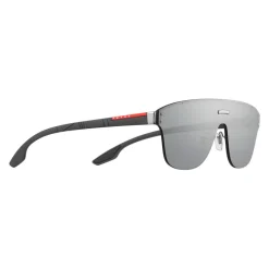 Prada - Prada Linea Rossa Stubb - Mirrored Coal Mask Sunglasses - Prada Stubb Collection - Sunglasses - Prada Eyewear - Avvenice