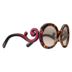 Prada - Prada Minimal Baroque - Turtle Caramel Round Sunglasses - Prada Collection - Sunglasses - Prada Eyewear - Avvenice