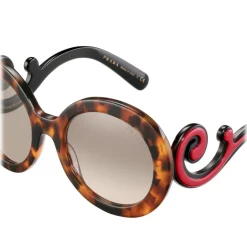 Prada - Prada Minimal Baroque - Turtle Caramel Round Sunglasses - Prada Collection - Sunglasses - Prada Eyewear - Avvenice