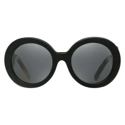 Prada - Prada Minimal Baroque - Black Round Sunglasses - Prada Collection - Sunglasses - Prada Eyewear - Avvenice