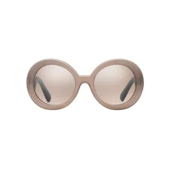Prada - Prada Minimal Baroque - Round Sunglasses - Cocoa Brown Opaque Crystal - Sunglasses - Prada Eyewear - Avvenice
