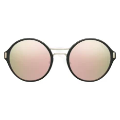 Prada - Prada Mod - Black and Pale Gold Round Sunglasses - Prada Mod Collection - Sunglasses - Prada Eyewear - Avvenice