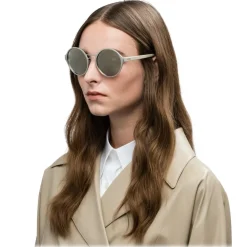 Prada - Prada Mod - Matt Steel Round Sunglasses - Prada Mod Collection - Sunglasses - Prada Eyewear - Avvenice
