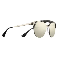 Prada - Prada Ornate - Steel and Black Cat Eye Sunglasses - Prada Ornate Collection - Sunglasses - Prada Eyewear - Avvenice