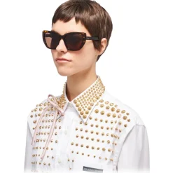 Prada - Prada Postcard - Cat Eye Sunglasses - Tortoiseshell - Prada Collection - Sunglasses - Prada Eyewear - Avvenice