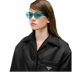 Prada - Prada Postcard - Fluo Blue Cat Eye Sunglasses - Prada Postcard Collection - Sunglasses - Prada Eyewear - Avvenice