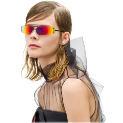 Prada - Prada Runway - Black Multicolor Square Sunglasses - Prada Runway Collection - Sunglasses - Prada Eyewear - Avvenice