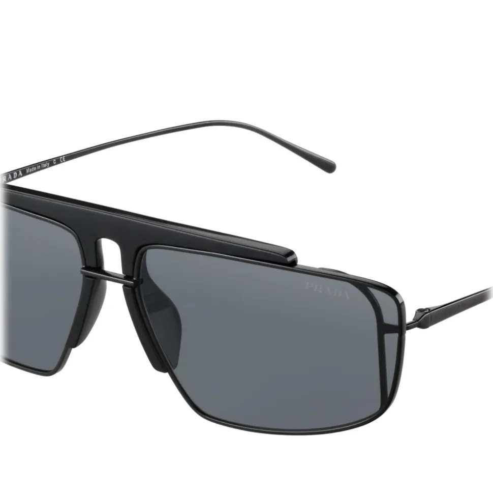 Prada - Prada Runway - Black Square Top Bar Sunglasses - Prada Runway Collection - Sunglasses - Prada Eyewear - Avvenice