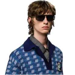 Prada - Prada Runway - Black Square Top Bar Sunglasses - Prada Runway Collection - Sunglasses - Prada Eyewear - Avvenice