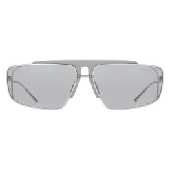 Prada - Prada Runway - Steel and Black Square Top Bar Sunglasses - Prada Runway Collection - Sunglasses - Prada Eyewear - Avvenice