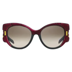 Prada - Prada Tapestry - Amarena Velvet Cat Eye Sunglasses - Prada Tapestry Collection - Sunglasses - Prada Eyewear - Avvenice