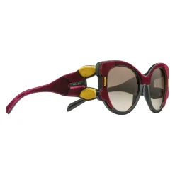 Prada - Prada Tapestry - Amarena Velvet Cat Eye Sunglasses - Prada Tapestry Collection - Sunglasses - Prada Eyewear - Avvenice