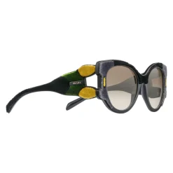 Prada - Prada Tapestry - Black Velvet Cat Eye Sunglasses - Prada Tapestry Collection - Sunglasses - Prada Eyewear - Avvenice