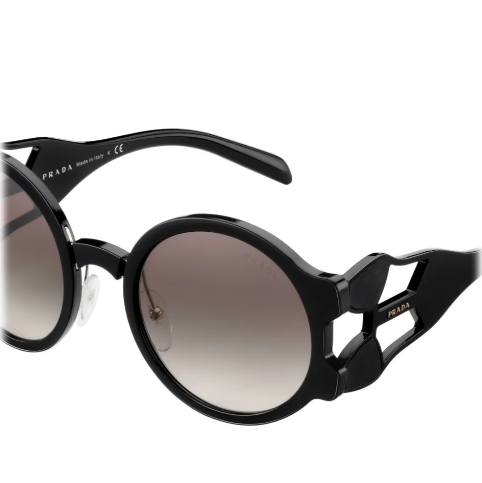 Prada - Prada Tapestry - Black Round Sunglasses - Prada Tapestry Collection - Sunglasses - Prada Eyewear - Avvenice