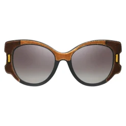 Prada - Prada Tapestry - Camel Velvet Cat Eye Sunglasses - Prada Tapestry Collection - Sunglasses - Prada Eyewear - Avvenice
