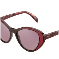 Prada - Prada Tapestry - Cocoa and Garnet Cat Eye Sunglasses - Prada Tapestry Collection - Sunglasses - Prada Eyewear - Avvenice