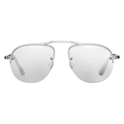 Prada - Prada Teddy Folding - Silver Aviator Sunglasses - Prada Teddy Folding Collection - Sunglasses - Prada Eyewear - Avvenice