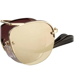 Prada - Prada Teddy Folding - Pale Gold Aviator Sunglasses - Prada Teddy Folding Collection - Sunglasses - Prada Eyewear - Avvenice