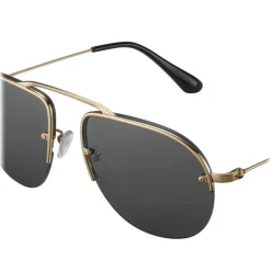 Prada - Prada Teddy Folding - Pale Gold Aviator Pilot Sunglasses - Teddy Folding Collection - Sunglasses - Prada Eyewear - Avvenice