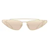 Prada - Prada Ultravox - Pale Gold Cat Eye Triangle Sunglasses - Prada Ultravox Collection - Sunglasses - Prada Eyewear - Avvenice