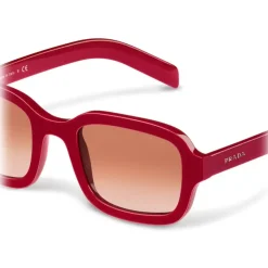 Prada - Rectangular Sunglasses - Ruby Red - Prada Collection - Sunglasses - Prada Eyewear - Avvenice