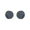 Prada - Round Sunglasses - Opaque Black Pale Gold - Prada Collection - Sunglasses - Prada Eyewear - Avvenice