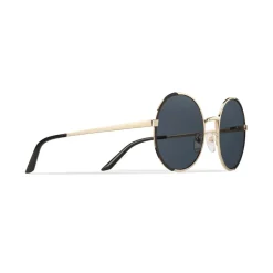 Prada - Round Sunglasses - Opaque Black Pale Gold - Prada Collection - Sunglasses - Prada Eyewear - Avvenice
