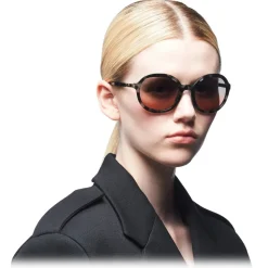 Prada - Round Sunglasses - Opalescent Gray Tortoiseshell - Prada Collection - Sunglasses - Prada Eyewear - Avvenice