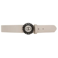 Priscilla Dinamo - Great Hug - Ivory - Belt - Made in Italy - Luxury Exclusive Collection - Avvenice