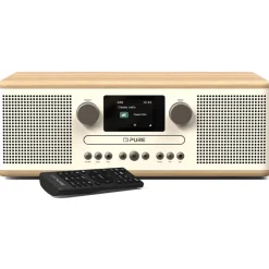 Pure - Classic C-D6 - Cotton White Oak - CD-Player DAB+ Radio with Bluetooth - High Quality Digital Radio - Avvenice