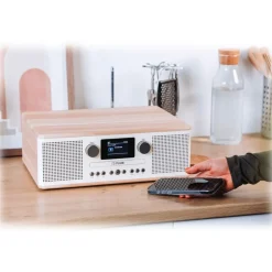Pure - Classic C-D6 - Cotton White Oak - CD-Player DAB+ Radio with Bluetooth - High Quality Digital Radio - Avvenice
