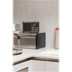 Pure - Classic H4 - Coffee Black Walnut - Digital Kitchen Radio with Bluetooth - High Quality Digital Radio - Avvenice