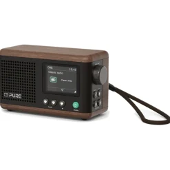Pure - Classic Mini - The Charming Portable Digital Radio - Coffee Black/Walnut - High Quality Digital Radio - Avvenice