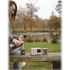 Pure - Classic Mini - The Charming Portable Digital Radio - Cotton White/Oak - High Quality Digital Radio - Avvenice