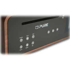 Pure - Classic Stereo - Coffee Black Walnut - Powerful Stereo Sound - High Quality Digital Radio - Avvenice