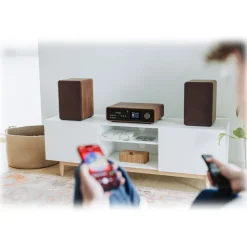 Pure - Classic Stereo - Coffee Black Walnut - Powerful Stereo Sound - High Quality Digital Radio - Avvenice