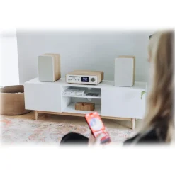 Pure - Classic Stereo - Cotton White Oak - Powerful Stereo Sound - High Quality Digital Radio - Avvenice