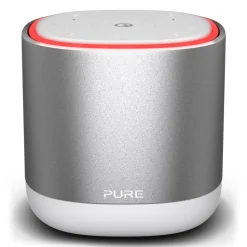 Pure - DiscovR - Silver - Portable Smart Speaker - Alexa Built-In, Enhanced Music Discovery - High Quality Digital Radio - Avvenice