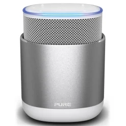 Pure - DiscovR - Silver - Portable Smart Speaker - Alexa Built-In, Enhanced Music Discovery - High Quality Digital Radio - Avvenice
