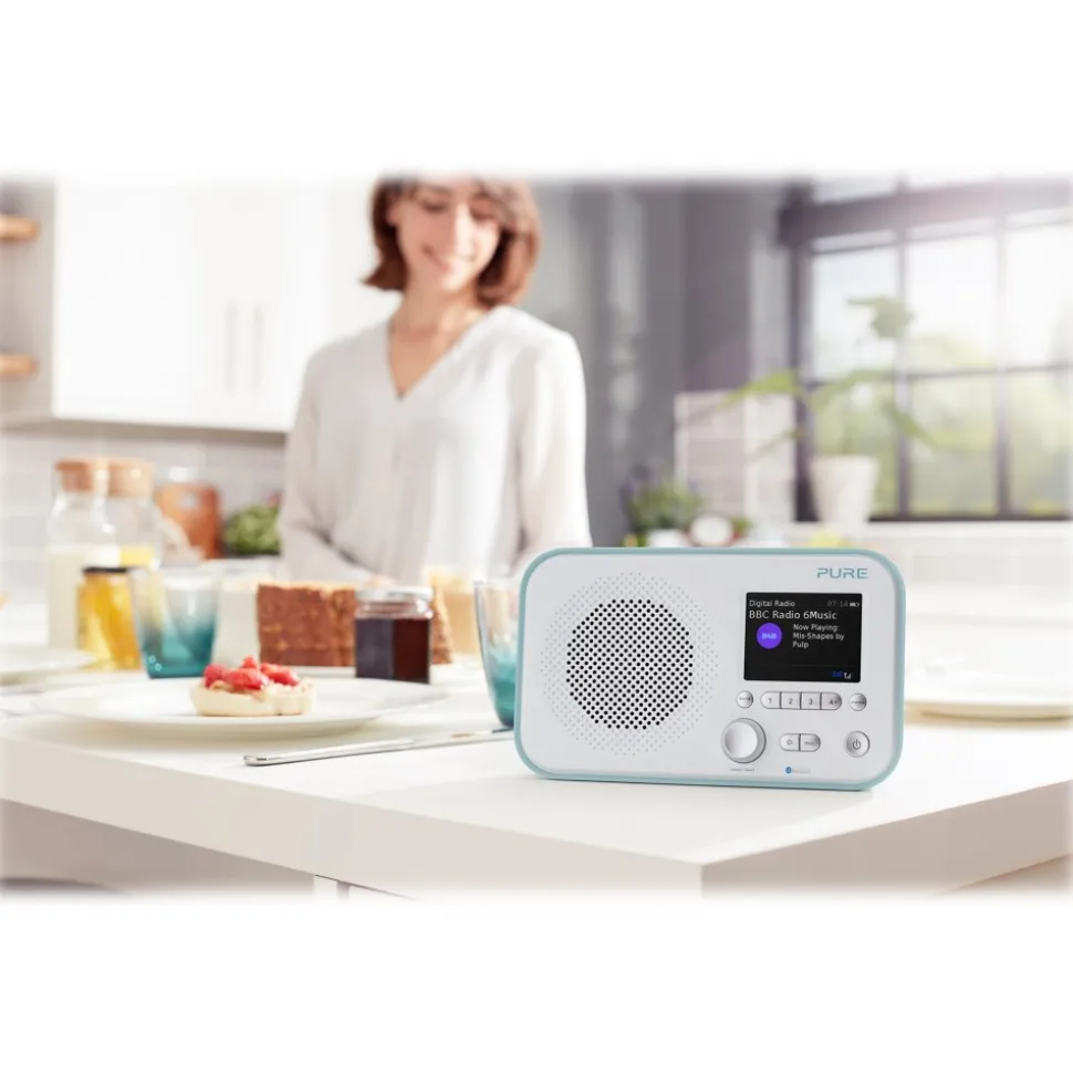 Pure - Elan BT3 - Mint - Portable DAB/DAB+ and FM Radio with Bluetooth Connectivity - High Quality Digital Radio - Avvenice