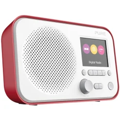 Pure - Elan E3 - Red - Portable DAB/DAB+ and FM Radio with Colour Display - High Quality Digital Radio - Avvenice