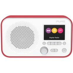 Pure - Elan E3 - Red - Portable DAB/DAB+ and FM Radio with Colour Display - High Quality Digital Radio - Avvenice